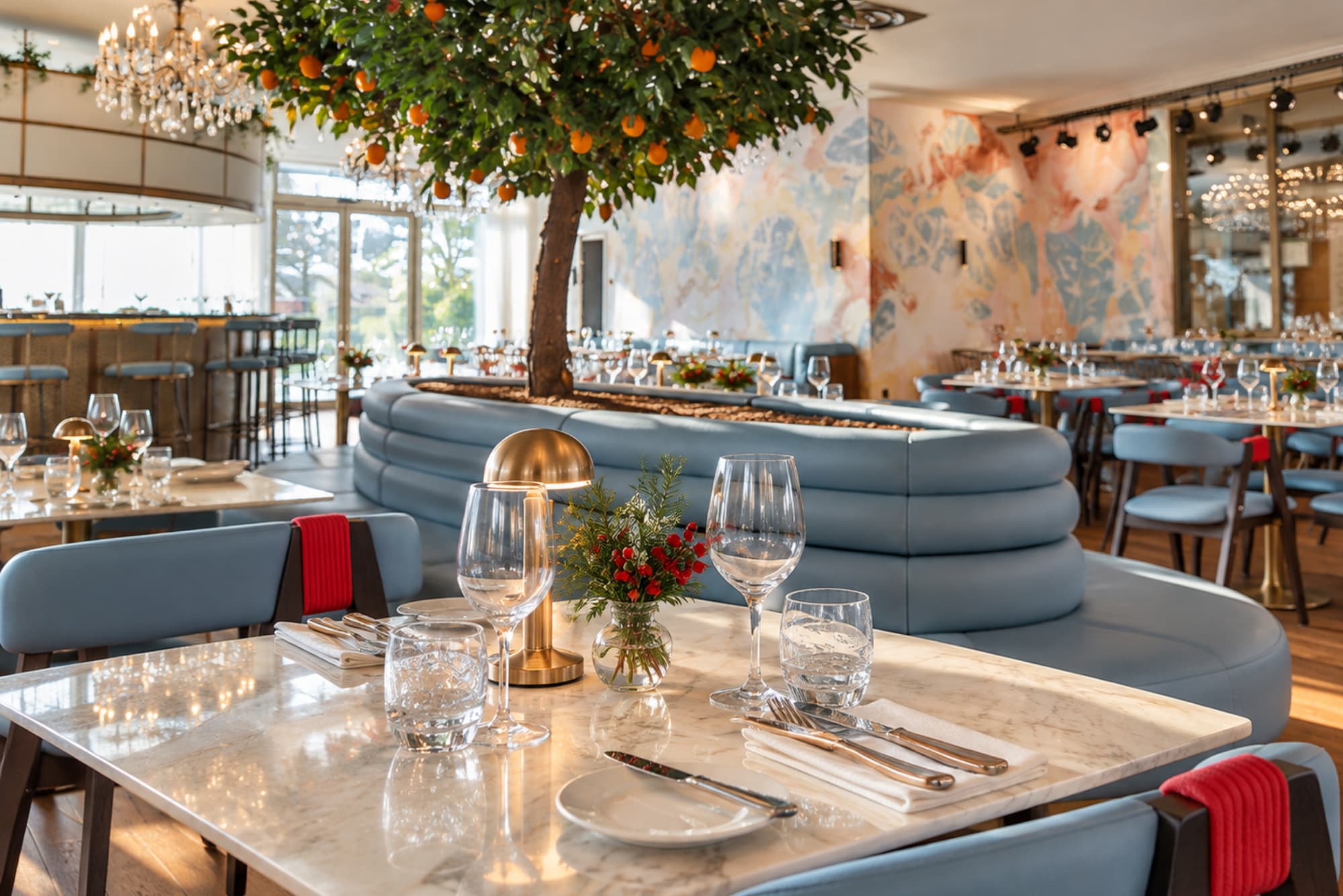 Interior of ALLORA restaurant in Lisbon